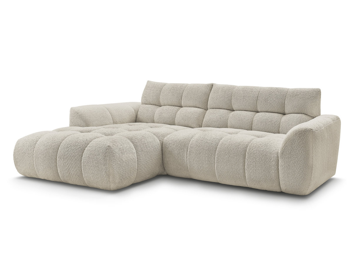 Bobochic Jaya Ecksofa Chenille Beige Ecke links