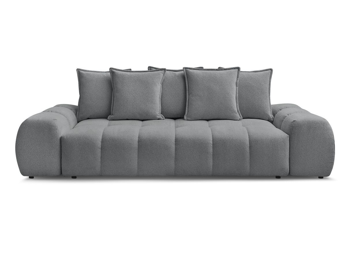 Bobochic Everest Sofa 3-Sitzer, 5 Kissen Melange-Stoff Dunkelgrau