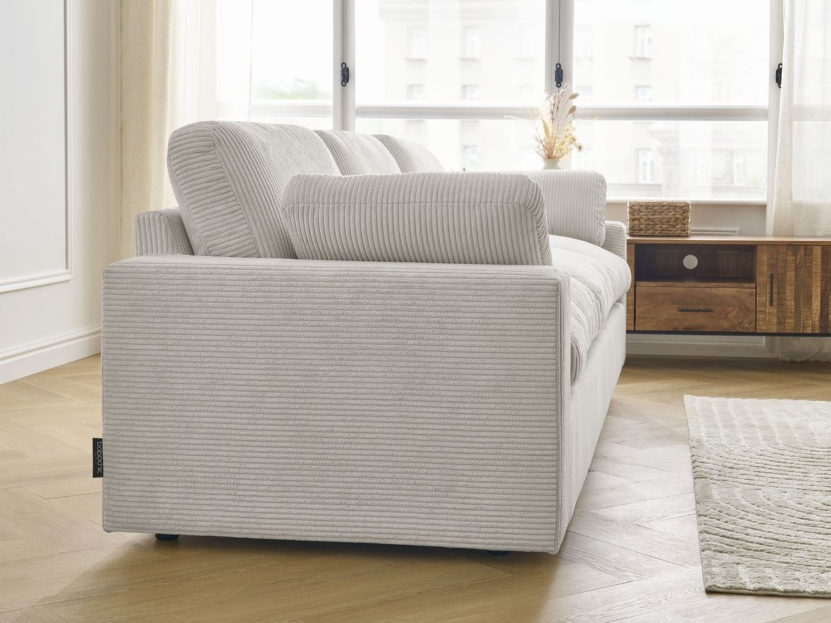 Bobochic Belair Sofa 4-Sitzer Cordsamt Beige
