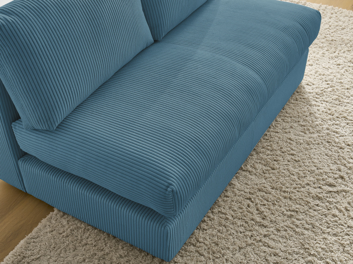 Bobochic Paris Sofamodul 2-Sitzer Cordsamt Hellblau
