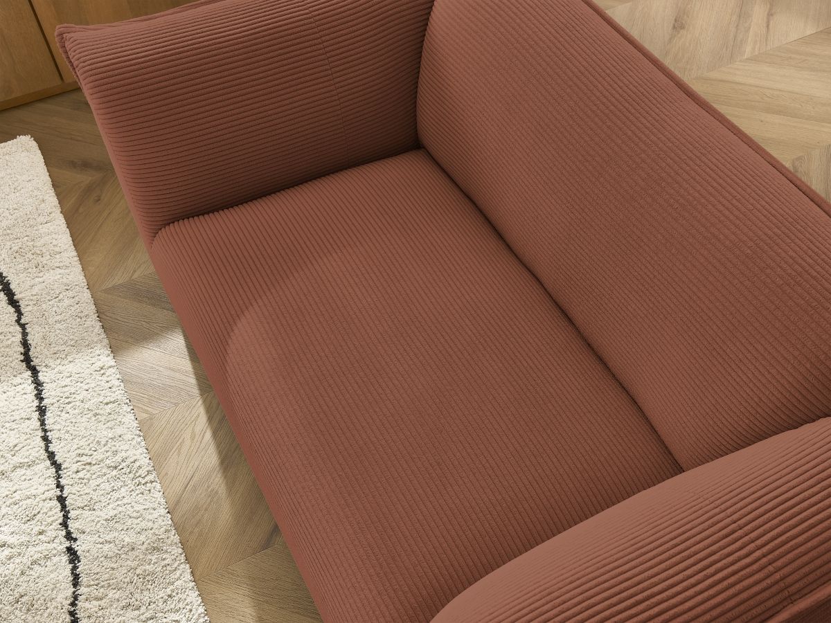 Bobochic Giorgia Sofa 2-Sitzer Cordsamt Orange