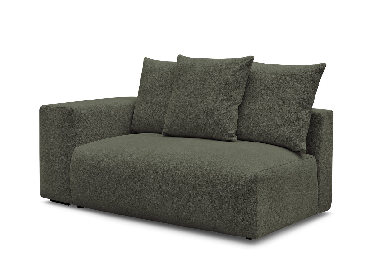 Bobochic Voltaire Sofamodul 2-Sitzer 178 × 100 cm Melange-Stoff Grün Ecke links