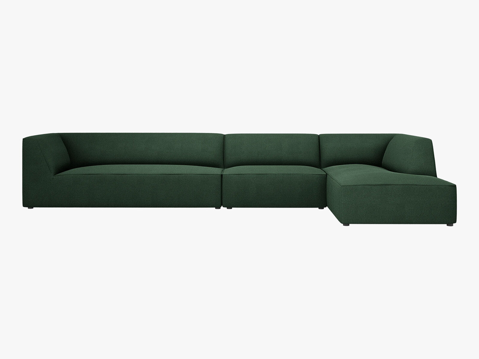 Micadoni Ecksofa Ruby 5-Sitzer Rechts Strukturierter Stoff Ottawa Grün