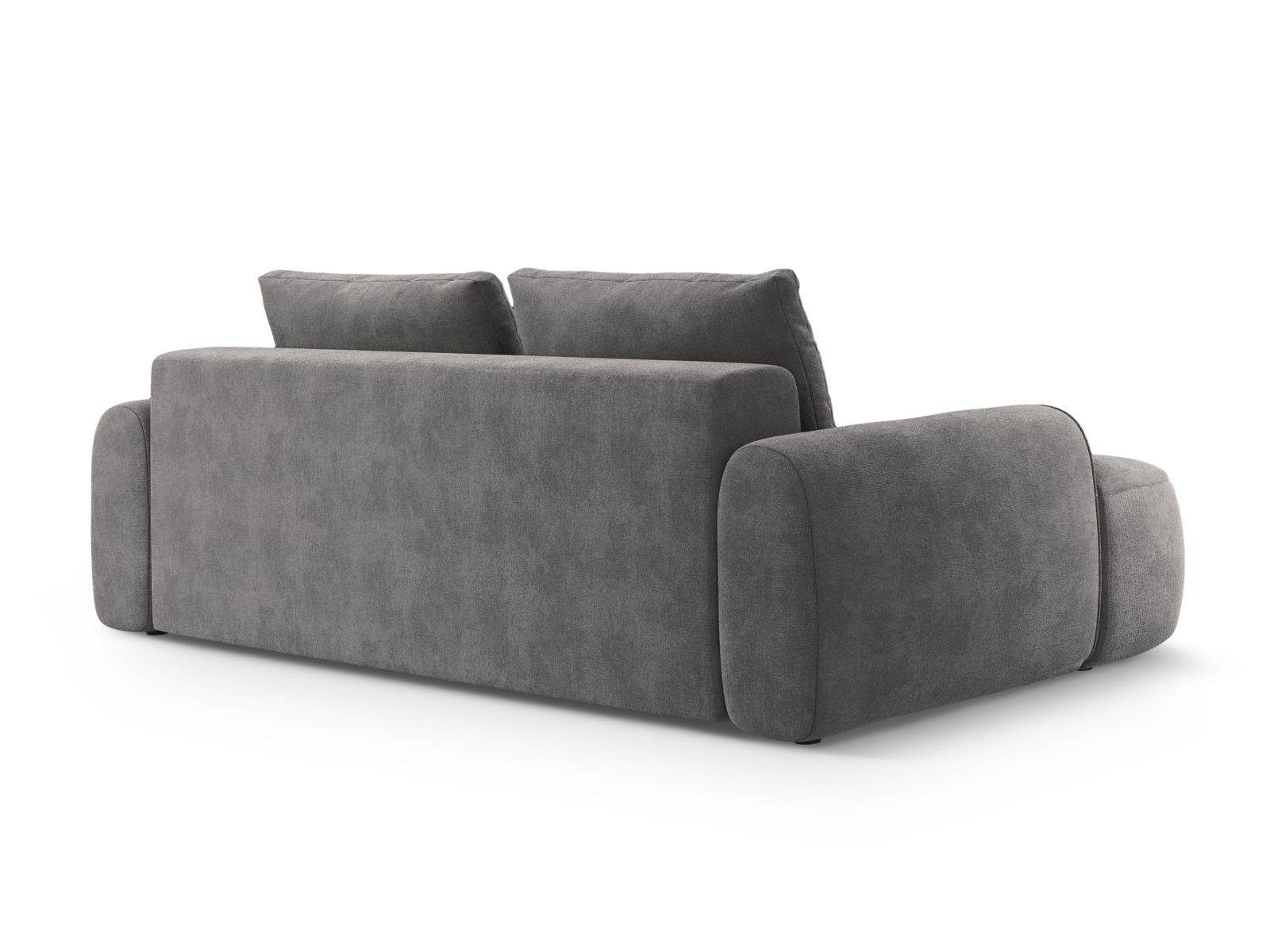 Cosmopolitan Design Schlafsofa Linz 4-Sitzer mit Bettkasten Samt Vogue Grau