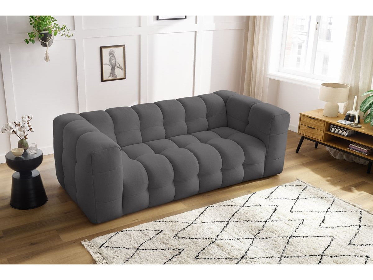 Bobochic Cloud Sofa 3-Sitzer Stoff Dunkelgrau