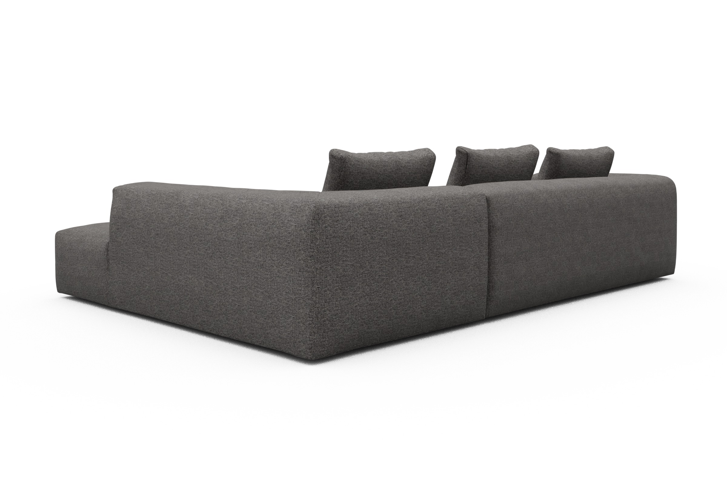 Ecksofa Fred Relax-Ecke rechts mit 2,5-Sitzer Carreno-Salt-and-Pepper