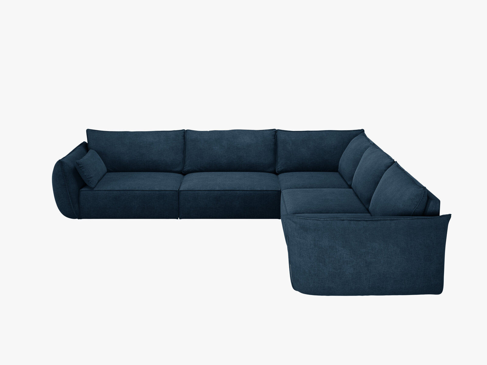 Micadoni Ecksofa Kaelle 7-Sitzer Chenille Over The Horizon Königsblau