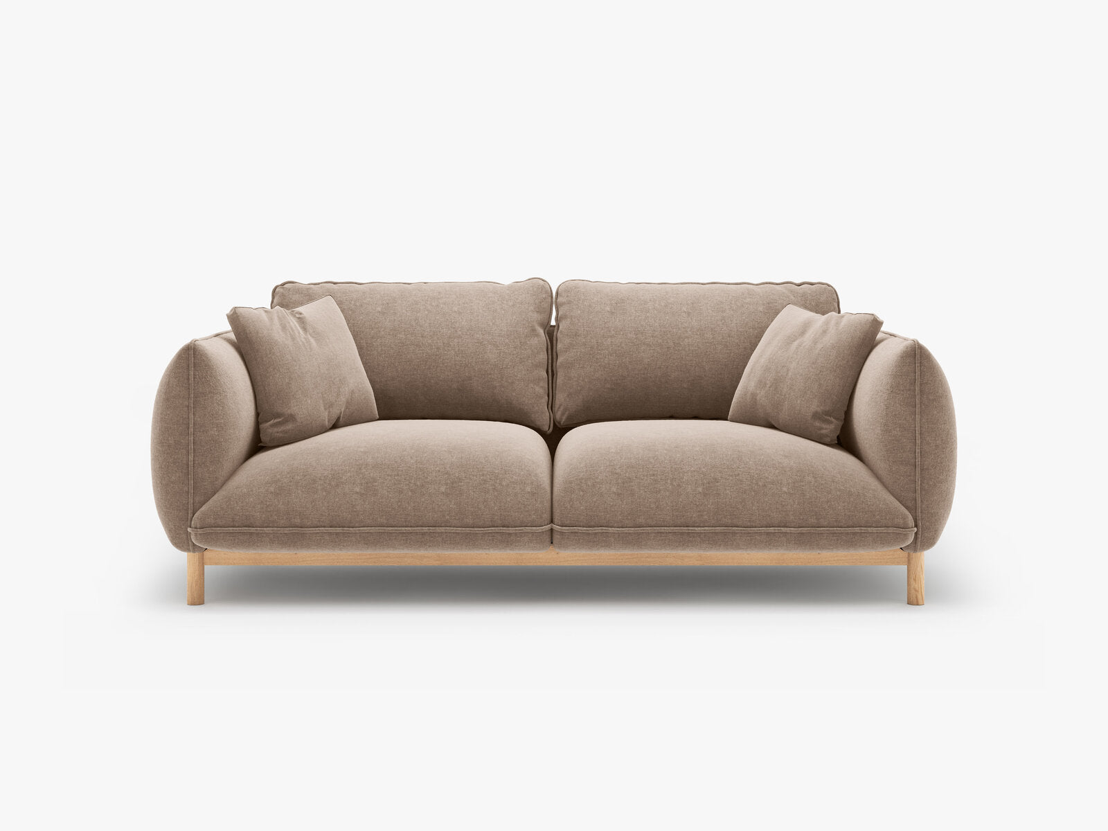 Micadoni Ada Sofa 2-Sitzer Strukturierter Stoff Wind Sand