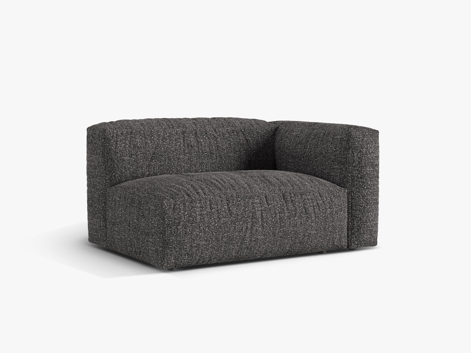 Micadoni Eckmodul Martina 1-Sitzer Groß Rechts Boucle Monet Anthrazit
