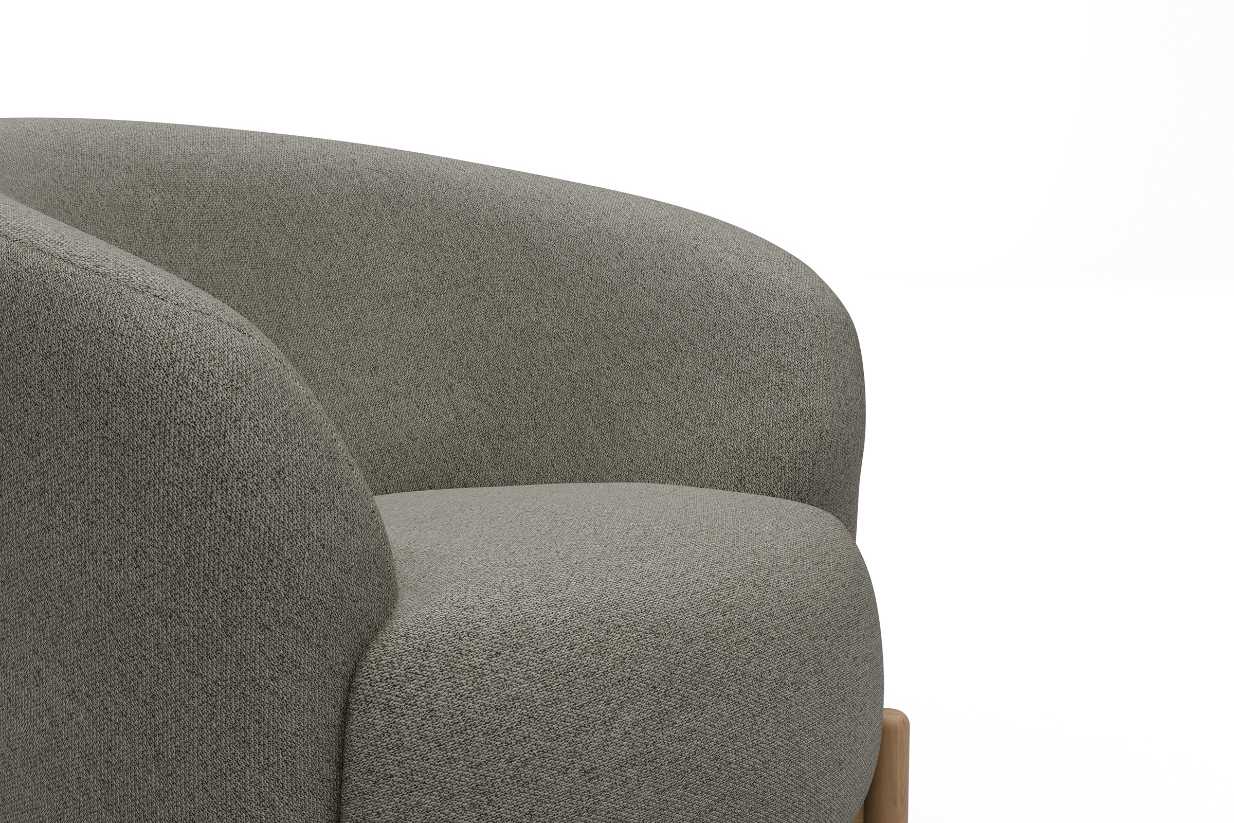 Sessel Ronda Holzbeine Eiche Natur Denari-Warm-Grey
