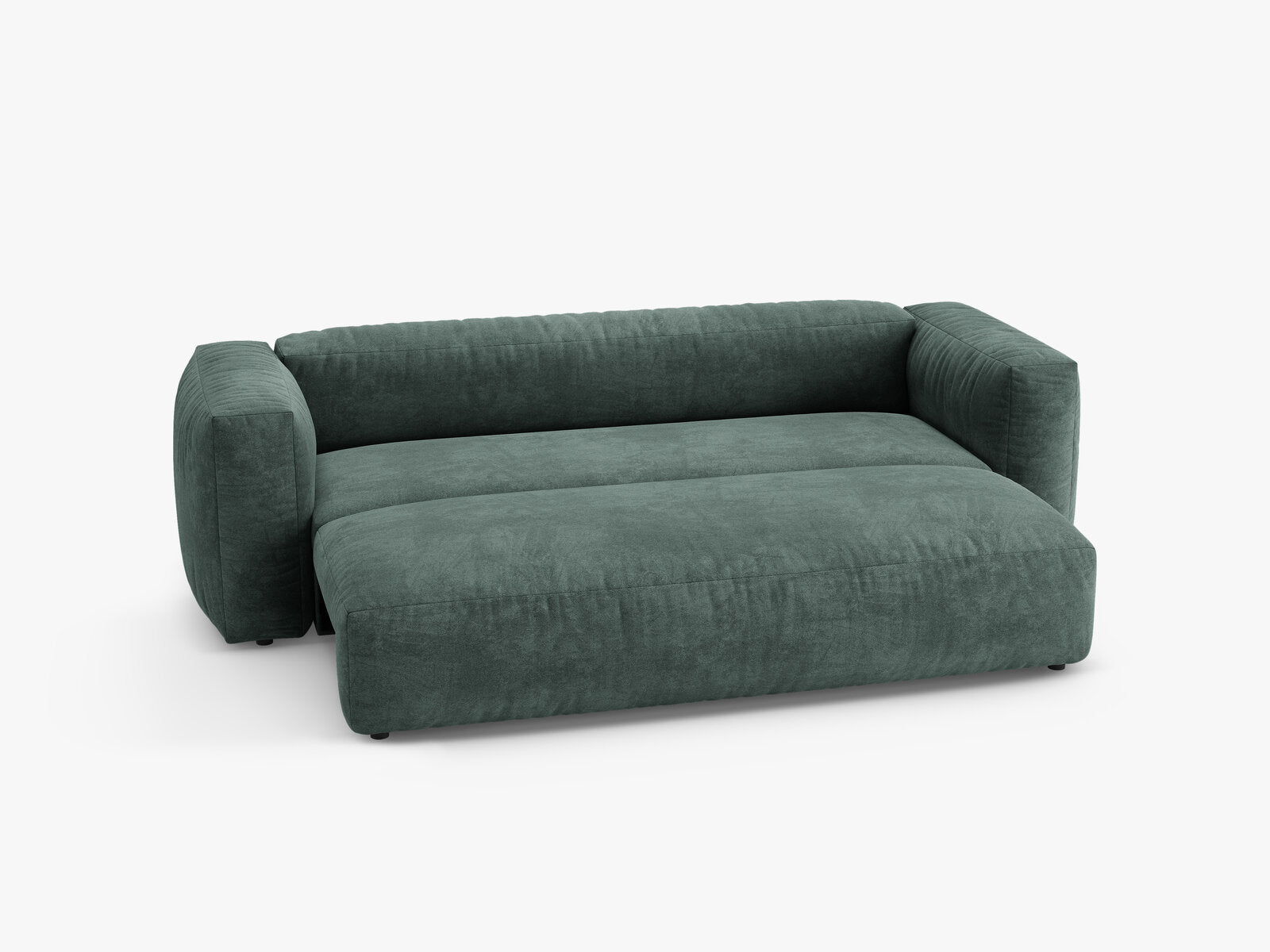 Micadoni Martina Schlafsofa 3-Sitzer Samt Vogue Petrol