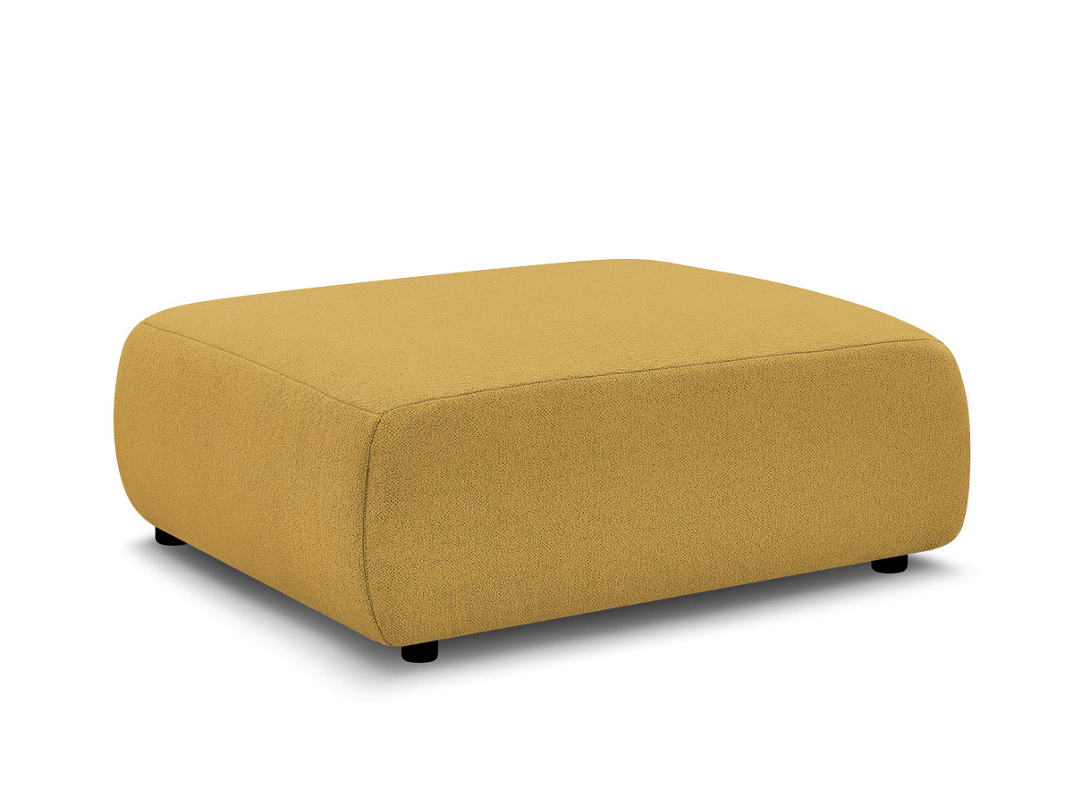 Bobochic Jana Pouf 94 × 114 cm Melange-Stoff Gelb