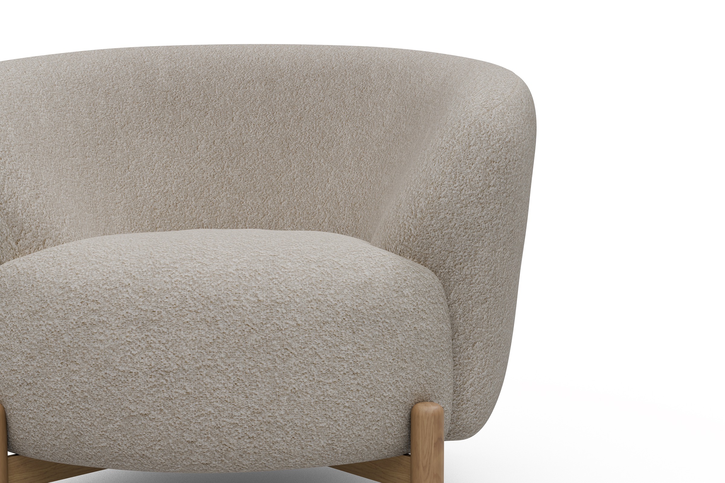 Sessel Ronda Holzbeine Eiche Natur Aivi-Lace-Beige