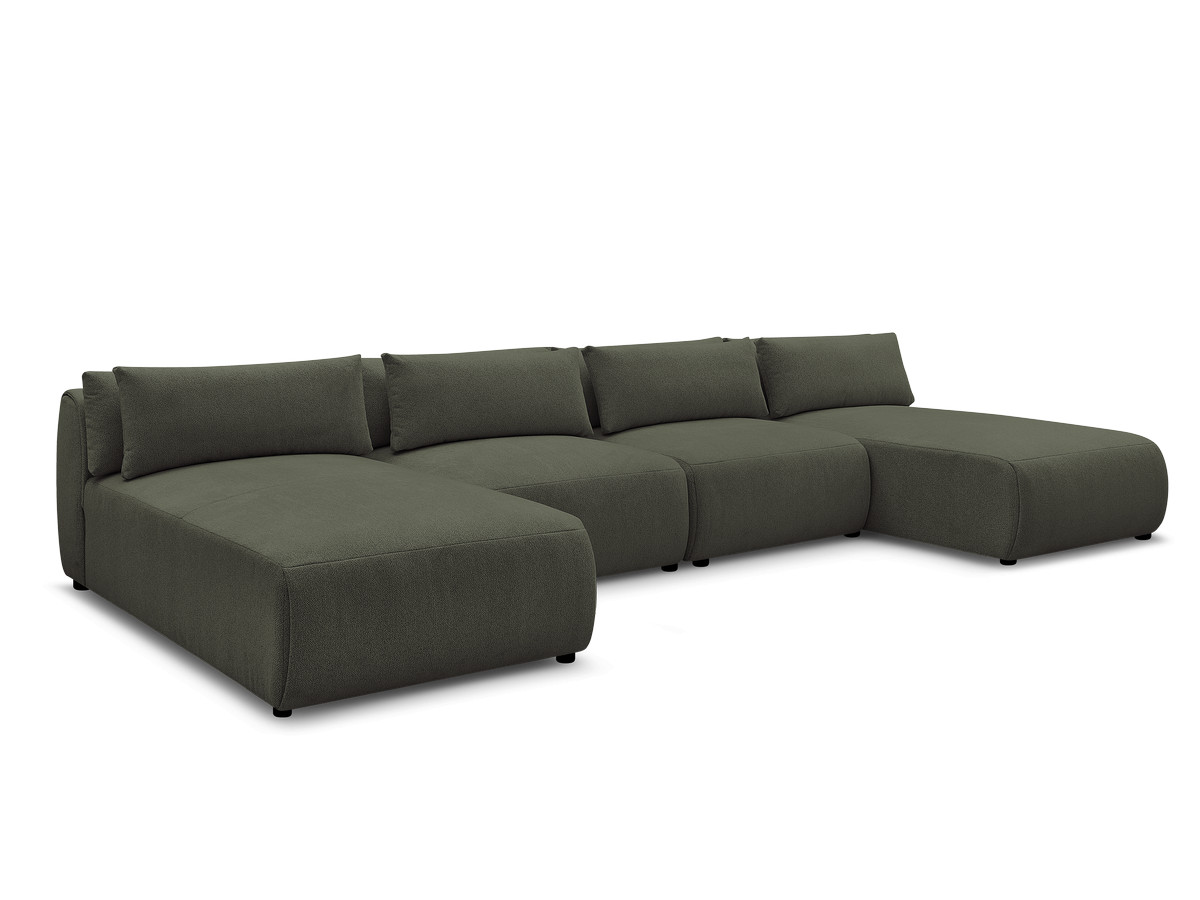 Bobochic Jana Wohnlandschaft Melange-Stoff Grün