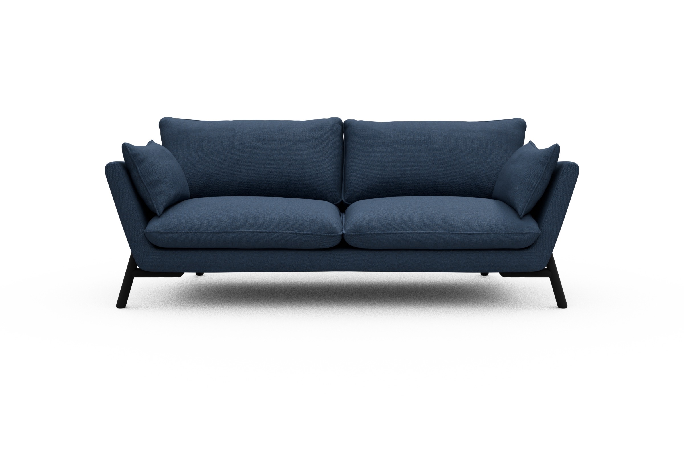 Skandi Home Sofa Emil 3-Sitzer Beinfarbe Eiche Schwarz Weda-Blue moebelfaktor