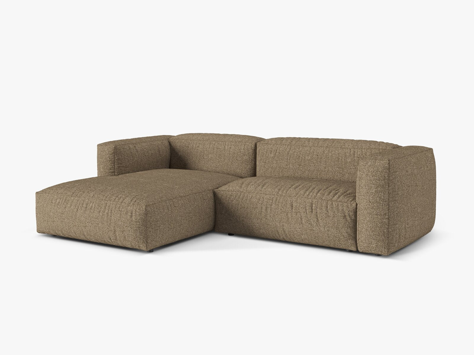 Micadoni Ecksofa Martina 2-Sitzer Links Boucle Monet Cappuccino