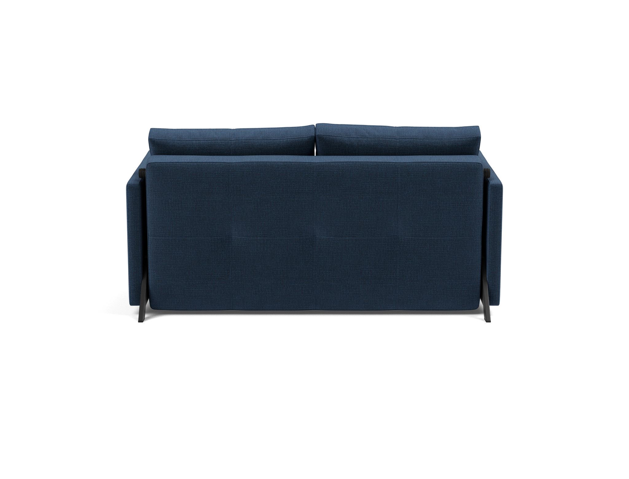 Schlafsofa Cubed mit Armlehnen 140 Chenille Esina 414-Indigo-Blue