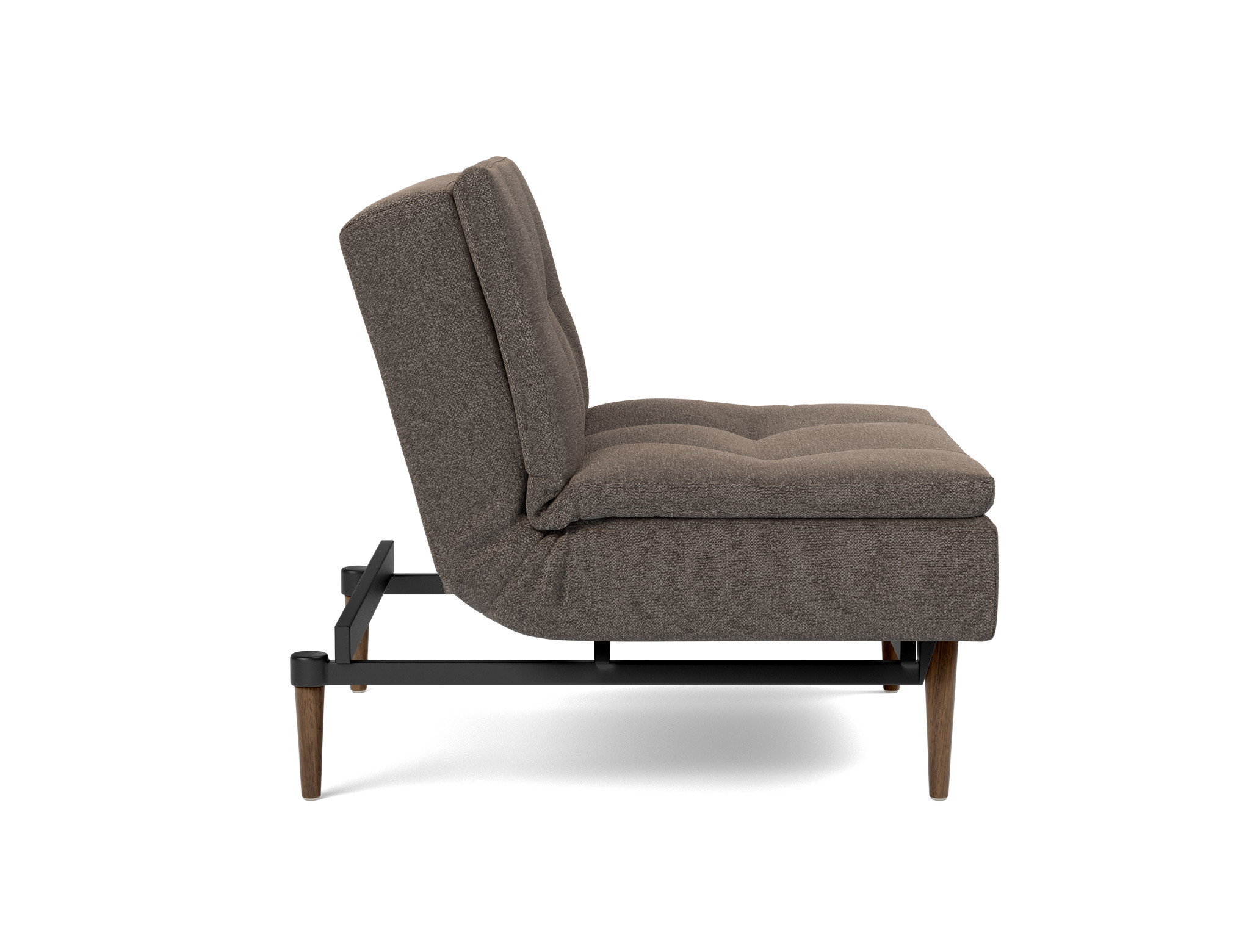 Sessel Dublexo Boucle Skandi 530-Taupe Beine Styletto Eiche dunkel