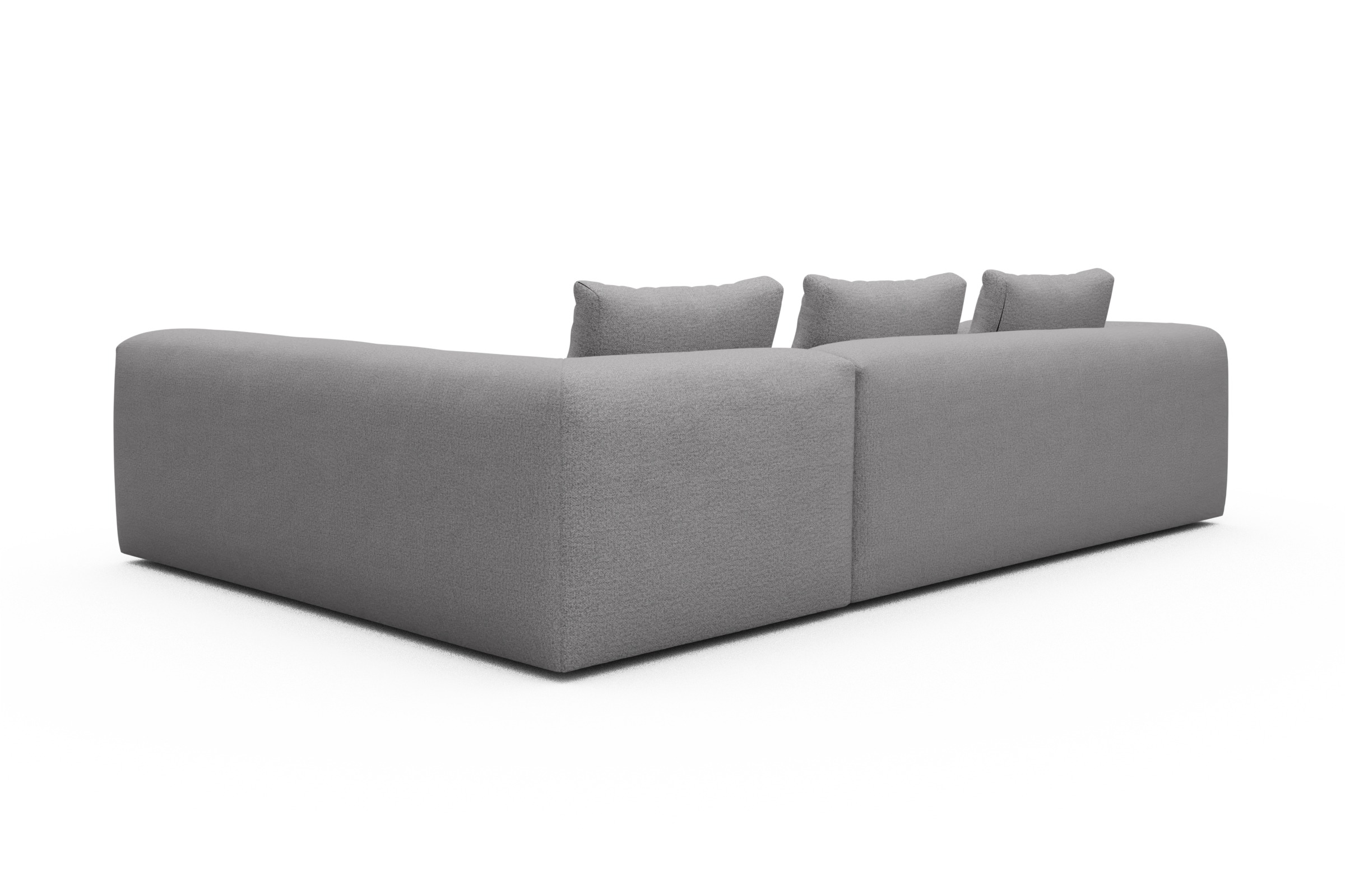 Ecksofa Fred 2x 2,5-Sitzer rechts offen Sama-Grey