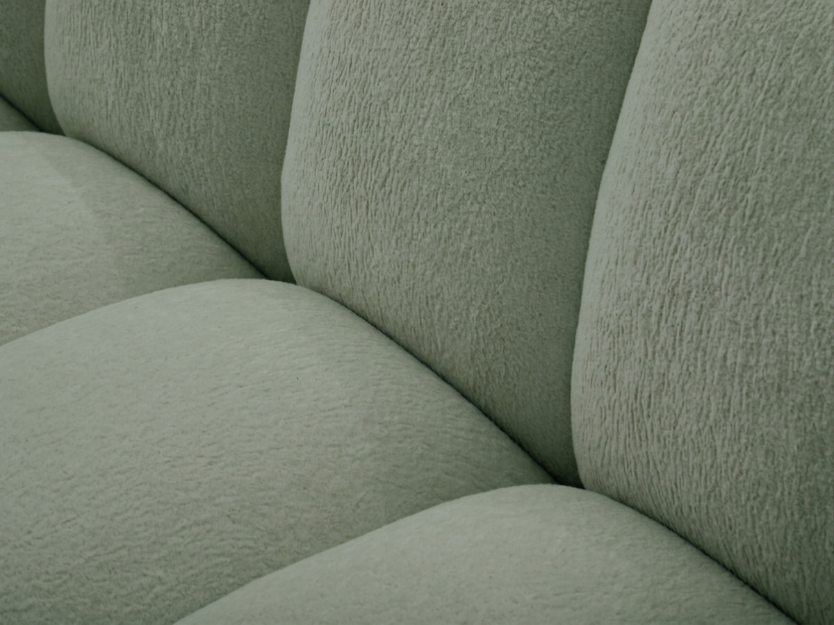 Bobochic Curvy Sofa 3-Sitzer Kunstfell Grün