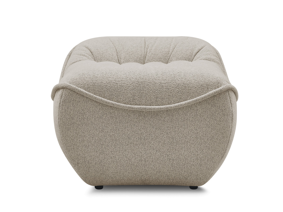 Bobochic Serena Pouf Melange-Stoff Taupe