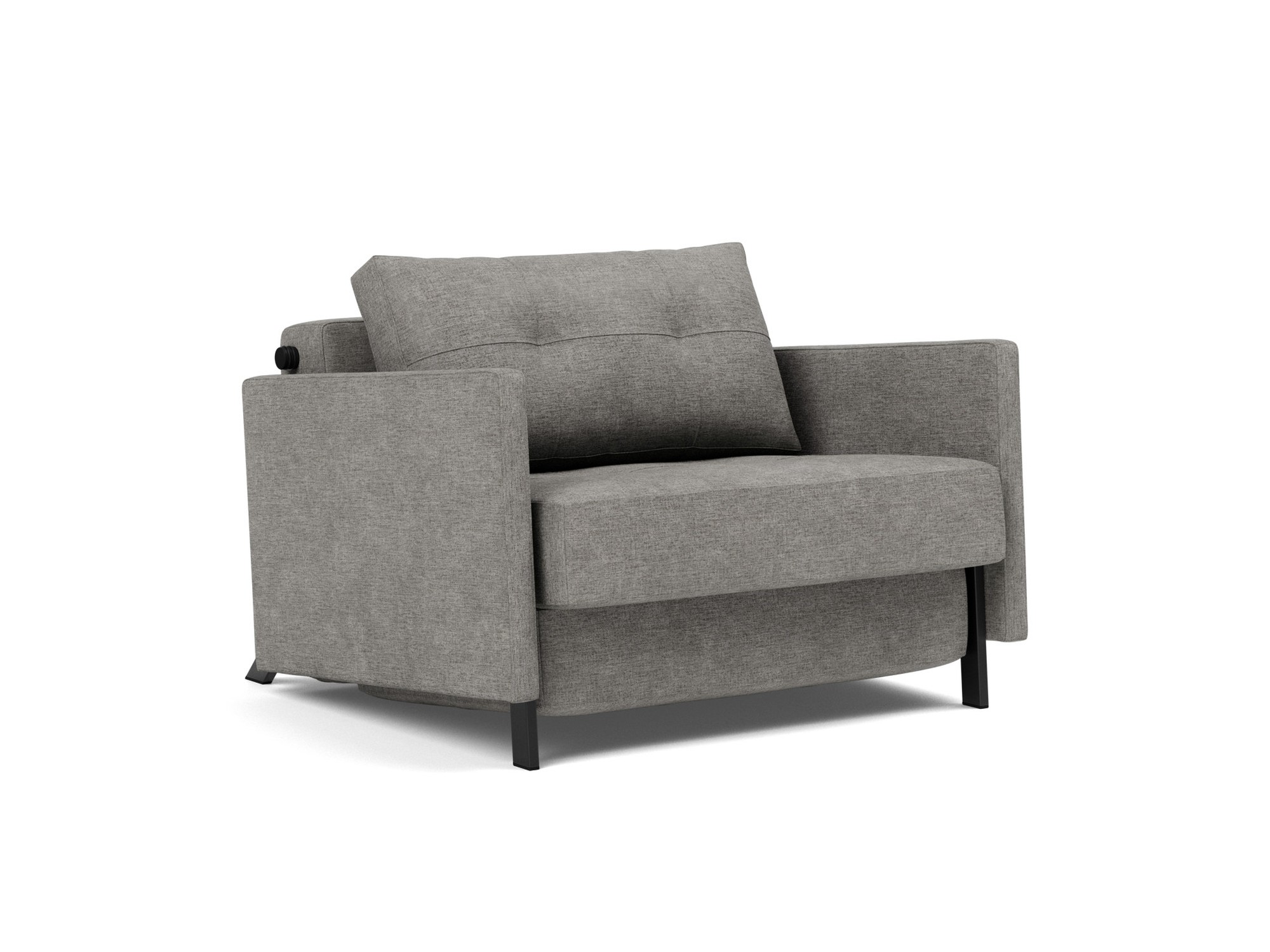 Schlafsessel Cubed 90 mit Armlehnen Flachgewebe Avella 282-Warm-Grey