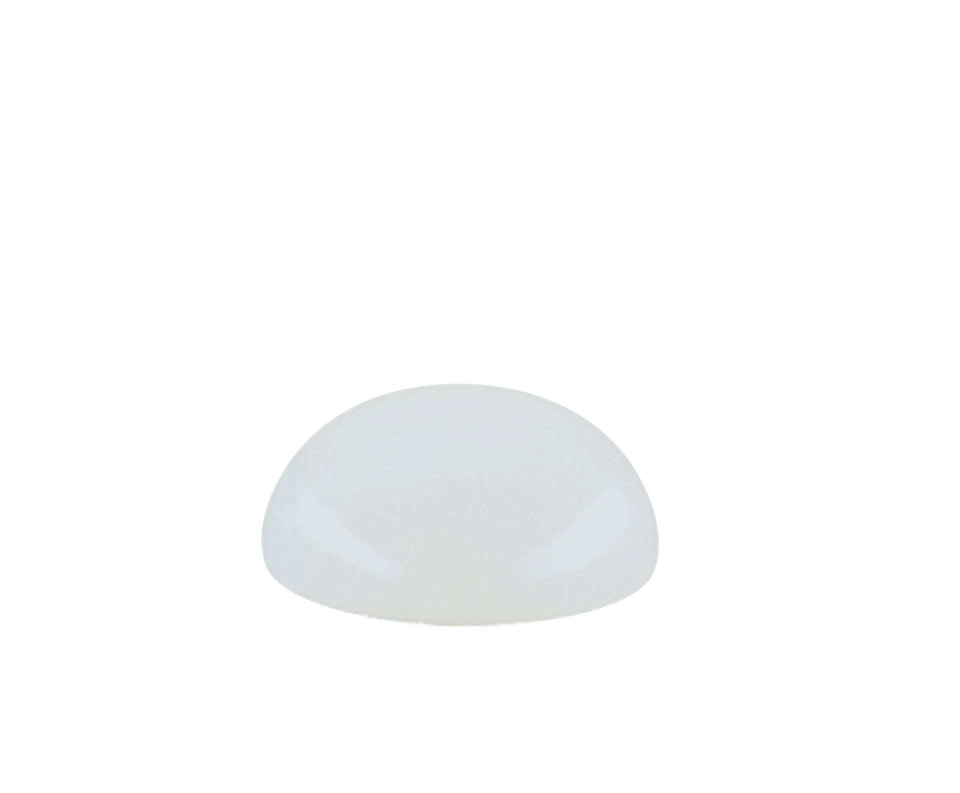 Berliner Messinglampen Glasschirm Nr. 100 Halbkugelform, Opalglas weiß glänzend