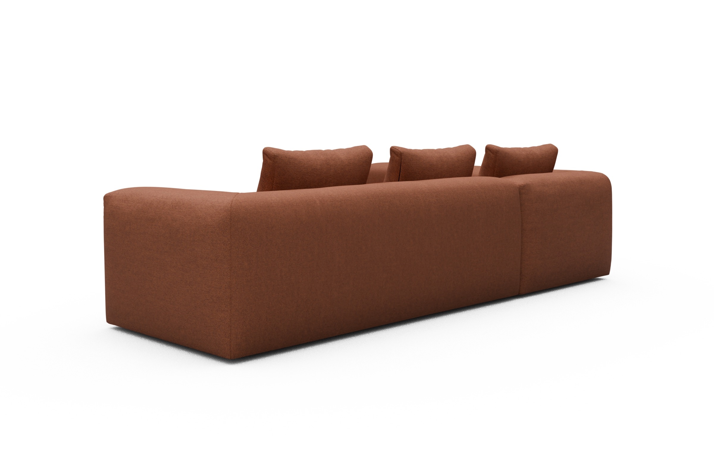 Ecksofa Fred 2x 2,5-Sitzer links offen Weda-Rust
