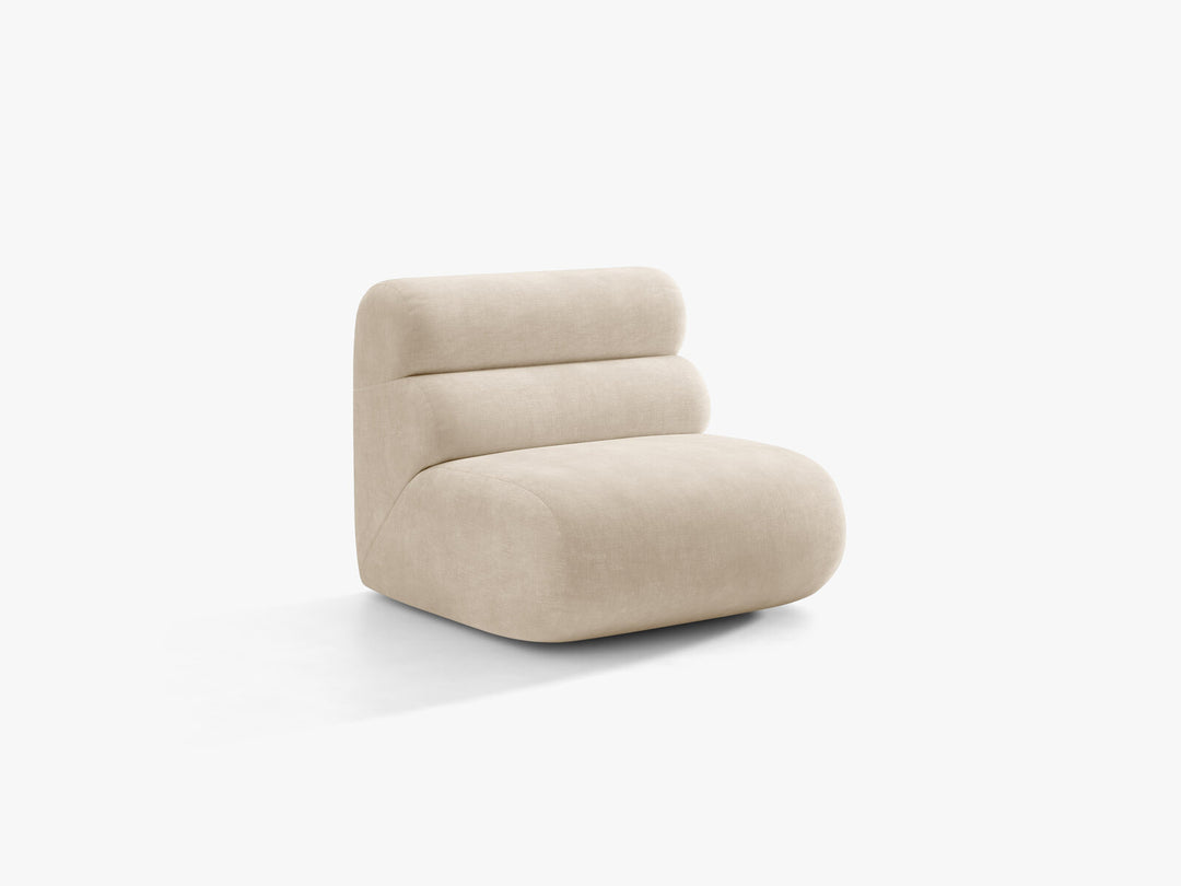 Micadoni Neo Sofamodul armlos Chenille Golden Helles Beige
