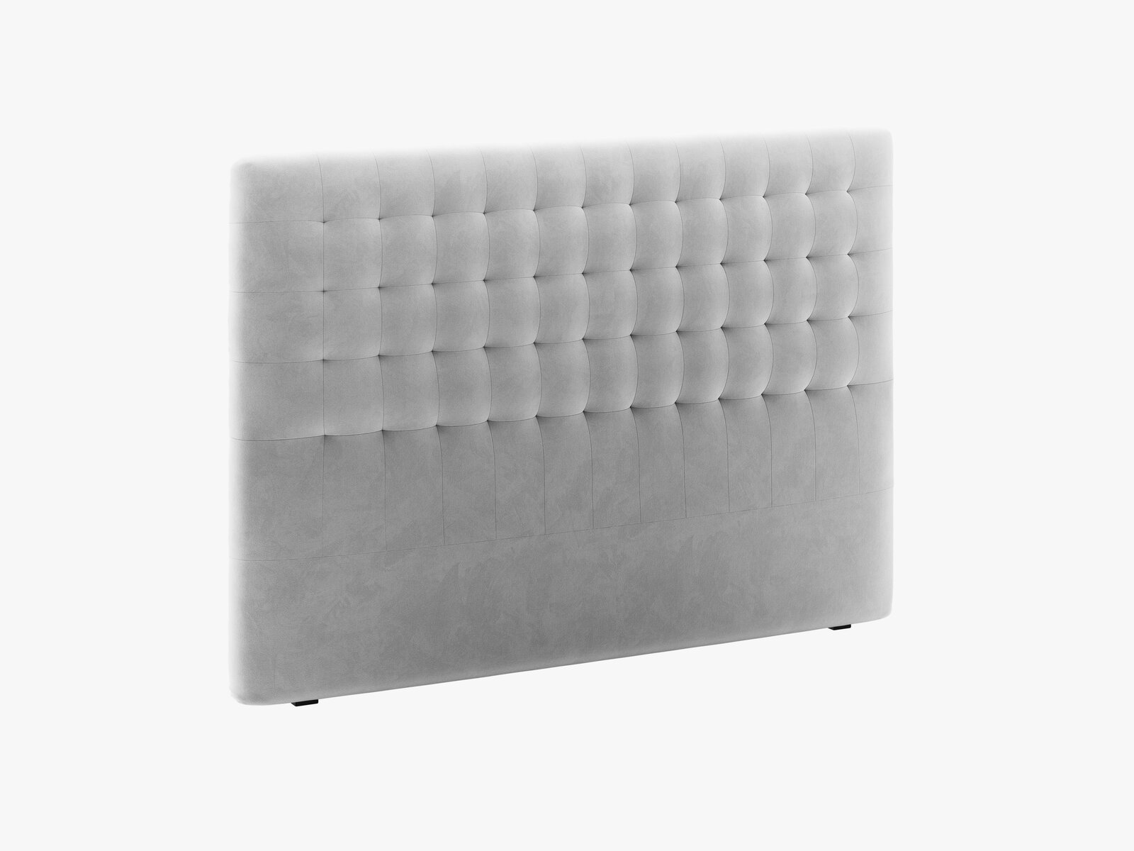 Micadoni Nova Samtiger Kopfteil 120 cm (H 120 cm) Samt Paris Hellgrau 180x120