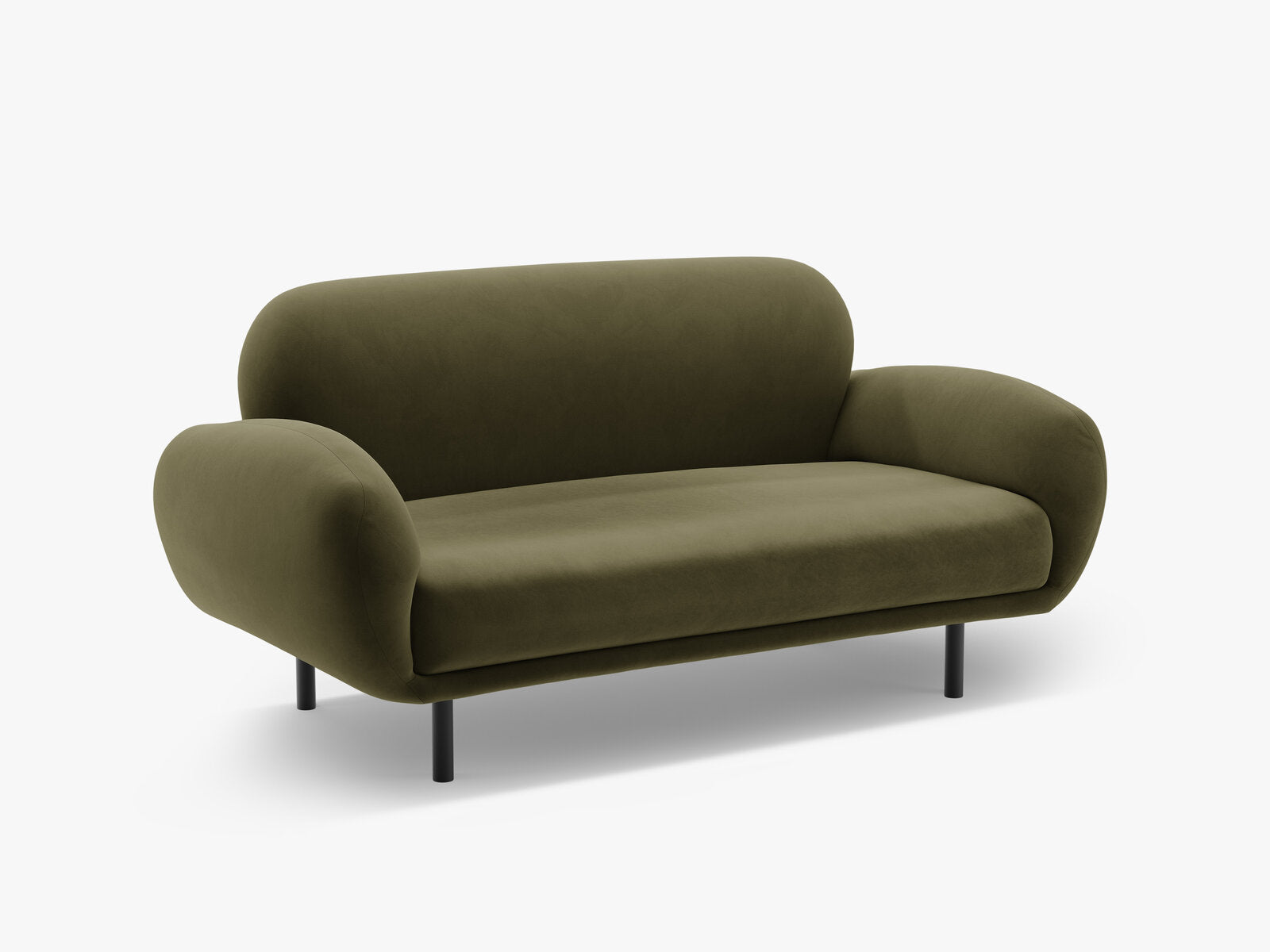 Micadoni Sofa Poppy 2-Sitzer Samt Casino Hellgrün