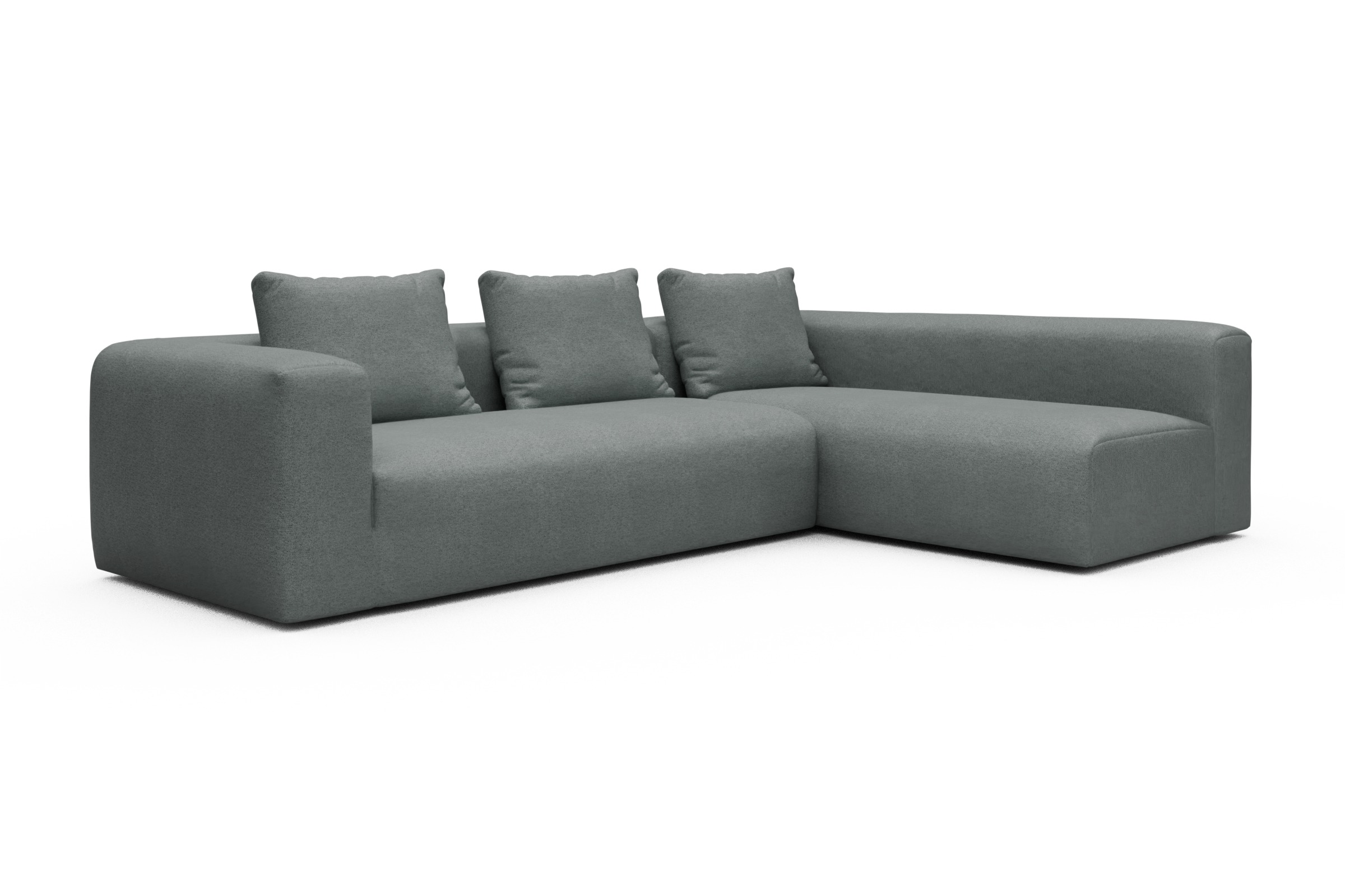 Ecksofa Fred 2x 2,5-Sitzer rechts offen Denari-Soft-Grey