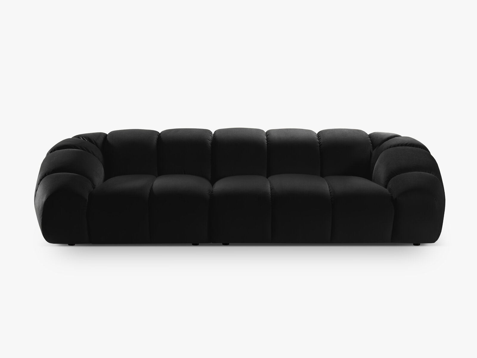 Micadoni Sofa Diana 4-Sitzer Samt Schwarz