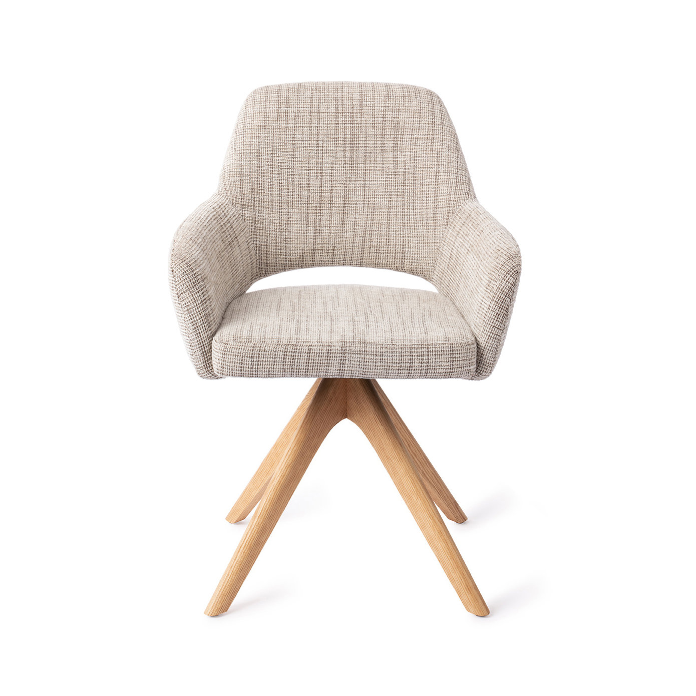 Jesper Home Esszimmerstuhl Yanai Caramel Grid Revolve Eiche Natur