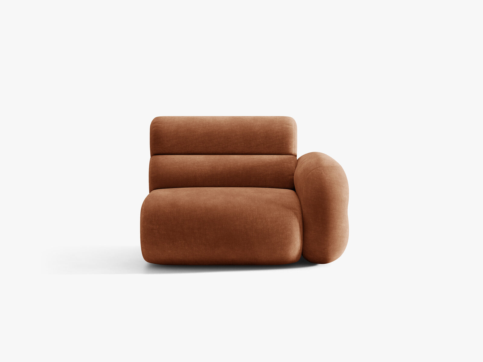 Micadoni Neo Sofamodul Rechts Chenille Golden Terrakotta