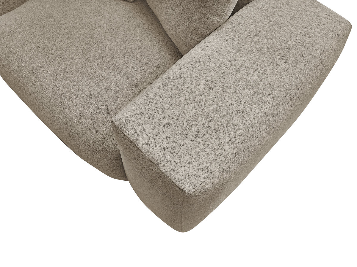 Bobochic Voltaire Sofamodul 2-Sitzer 178 × 100 cm Melange-Stoff Taupe Ecke rechts