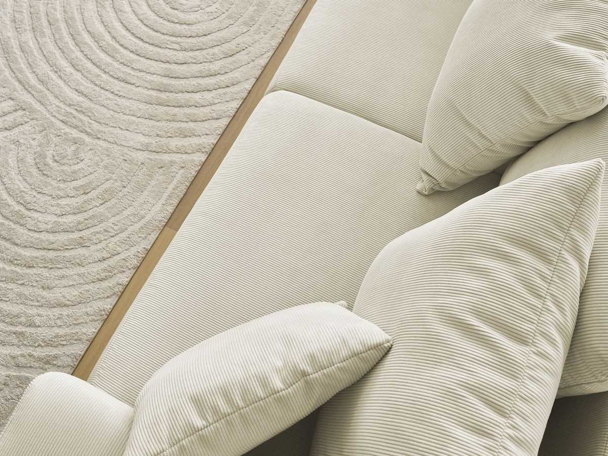Bobochic Sidonie Sofa 3-Sitzer Cordsamt Beige