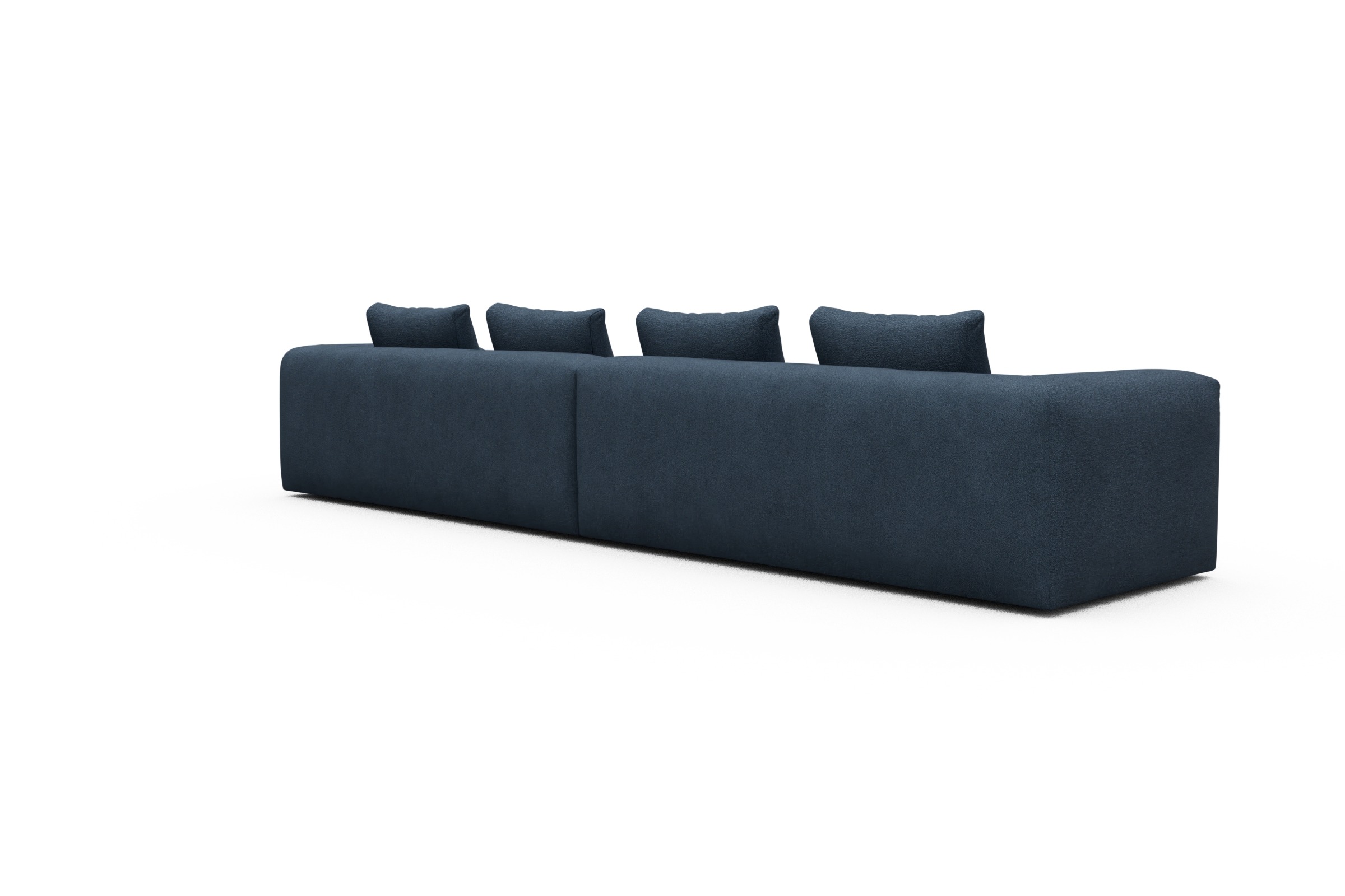 Sofa Modulares XXL Sofa Fred 5-Sitzer Boucle-Blue