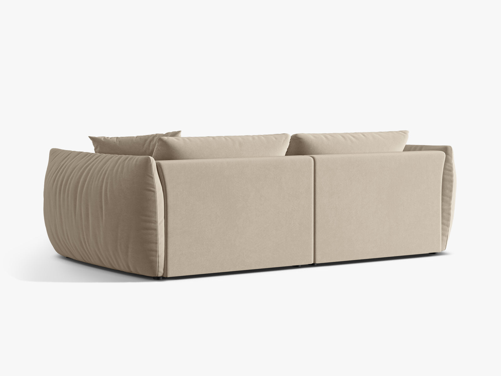 Micadoni Sofa Chris 4-Sitzer Samt Ecru
