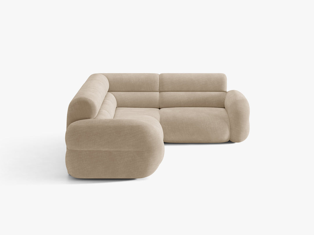 Micadoni Neo Ecksofa 5-Sitzer Links Chenille Golden Dunkelbeige