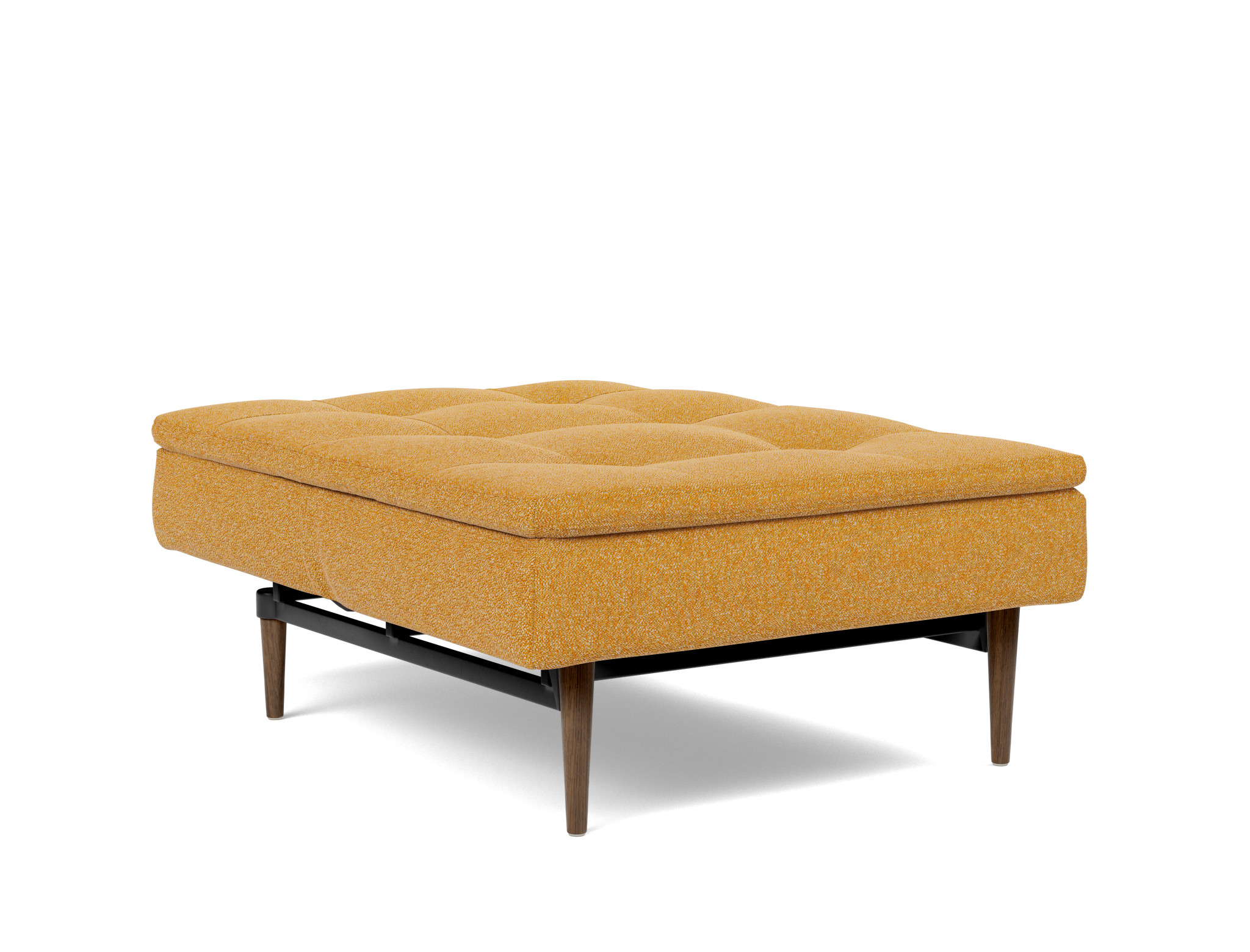 Sessel Dublexo Boucle Skandi 536-Ochre Beine Styletto Eiche dunkel