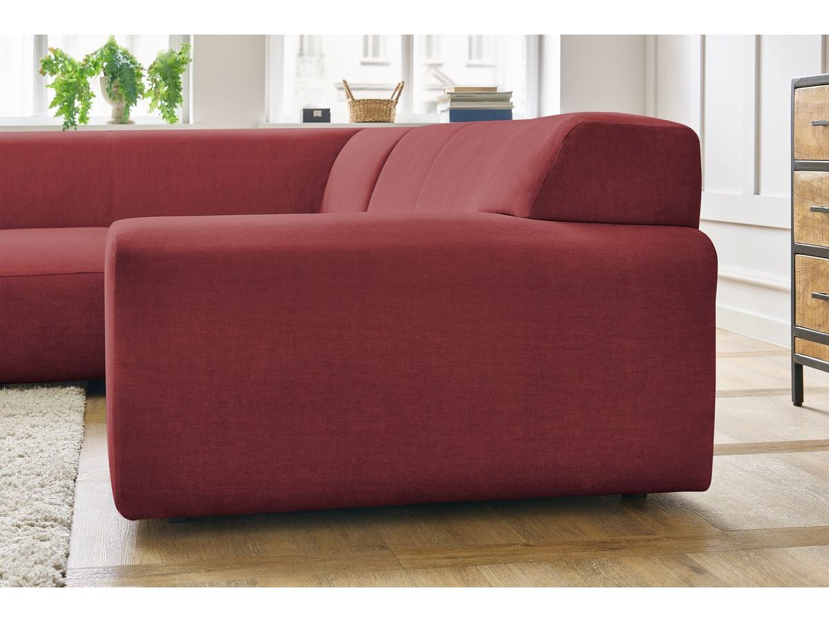 Bobochic Lavena Ecksofa 312 × 220 cm Samt Orange Ecke links