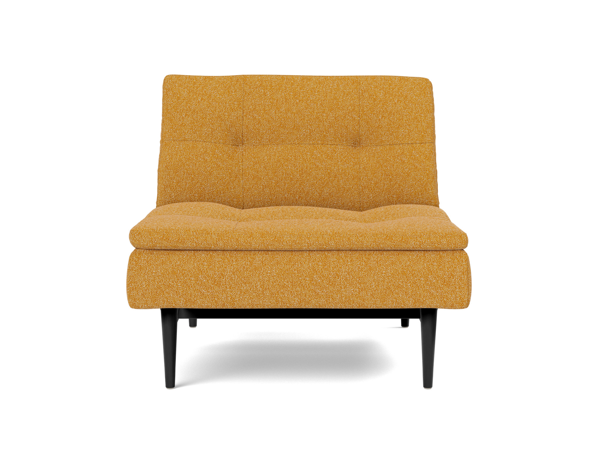 Sessel Dublexo Boucle Skandi 536-Ochre Beine Styletto Eiche schwarz
