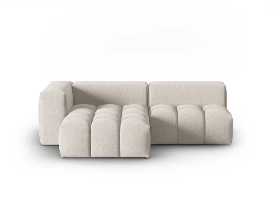 Cosmopolitan Design Ecksofa Verona 3-Sitzer offen Strukturierter Stoff Sorella Beige Links