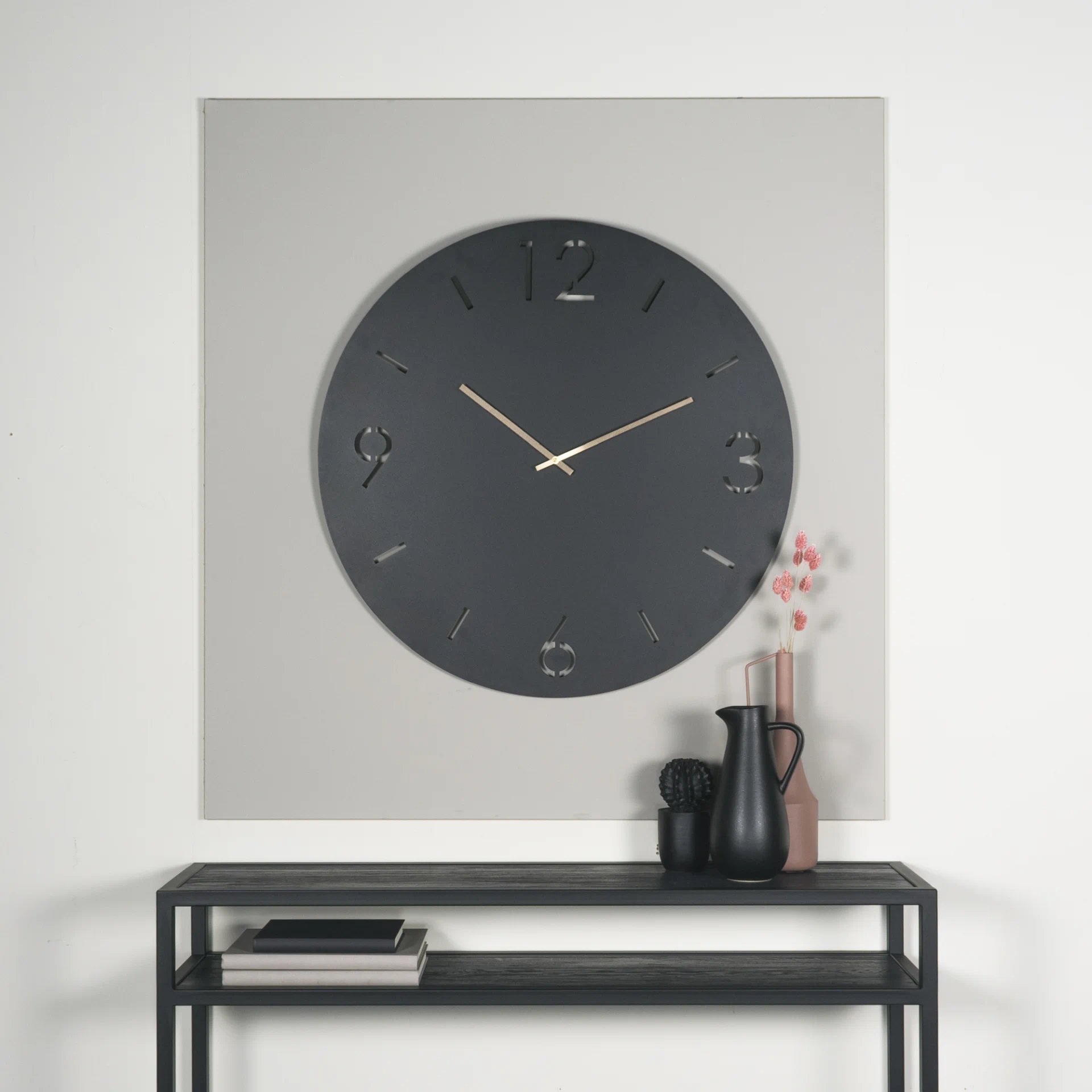 Spinder Design TIME Ø 80 Wanduhr - Schwarz