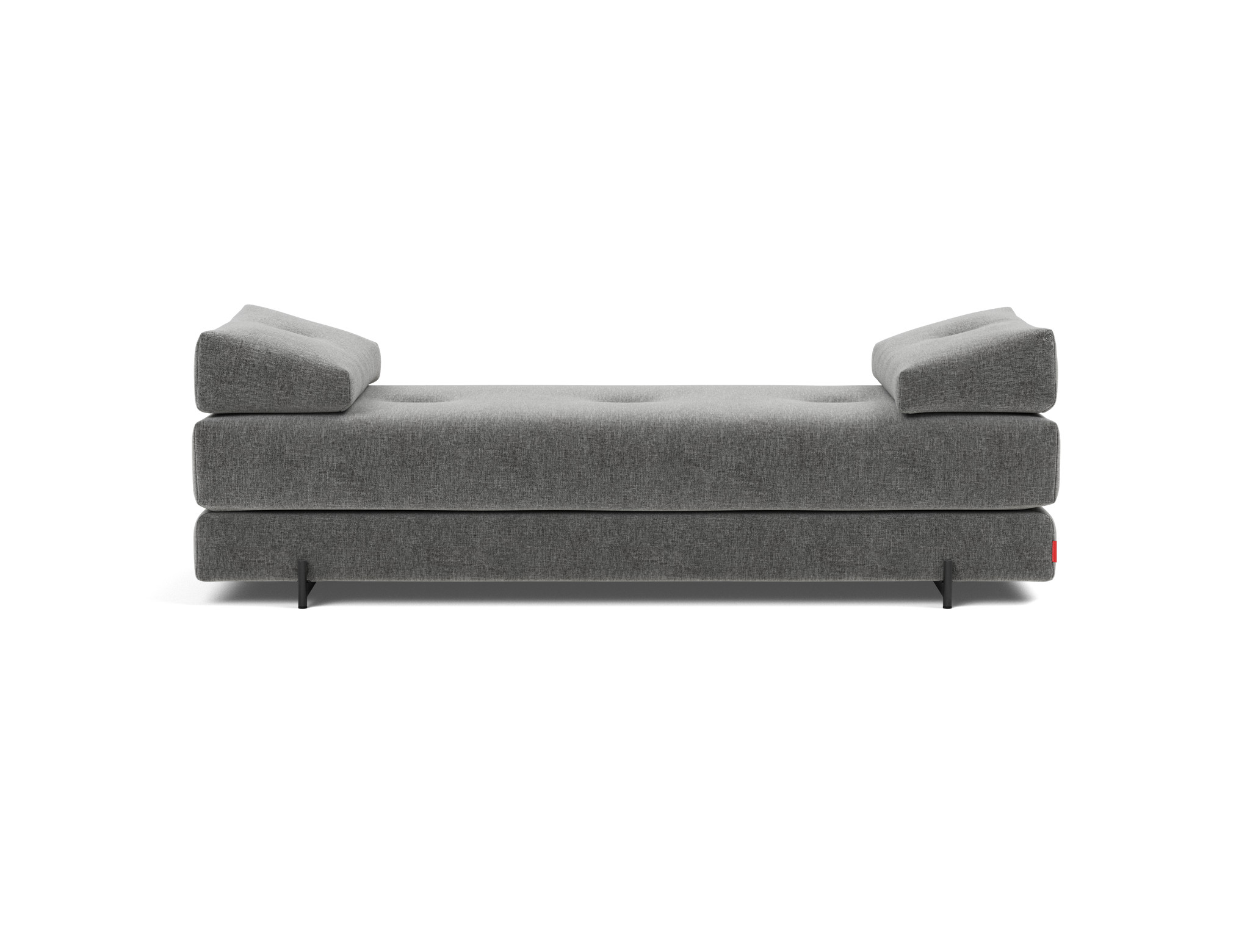 Tagesbett Sigmund Strukturierter Stoff Twist 563-Charcoal Beine Indu schwarz
