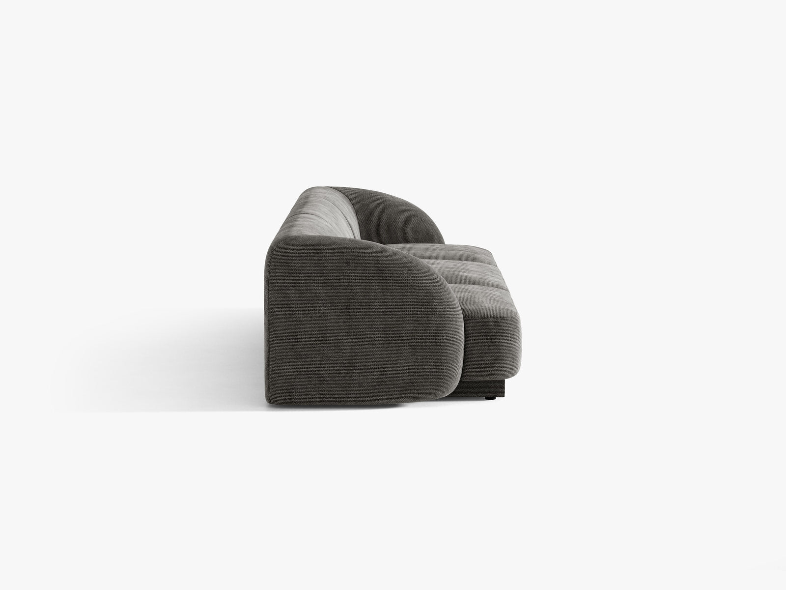 Micadoni Sofa Miley 3-Sitzer Chenille Haga Grau