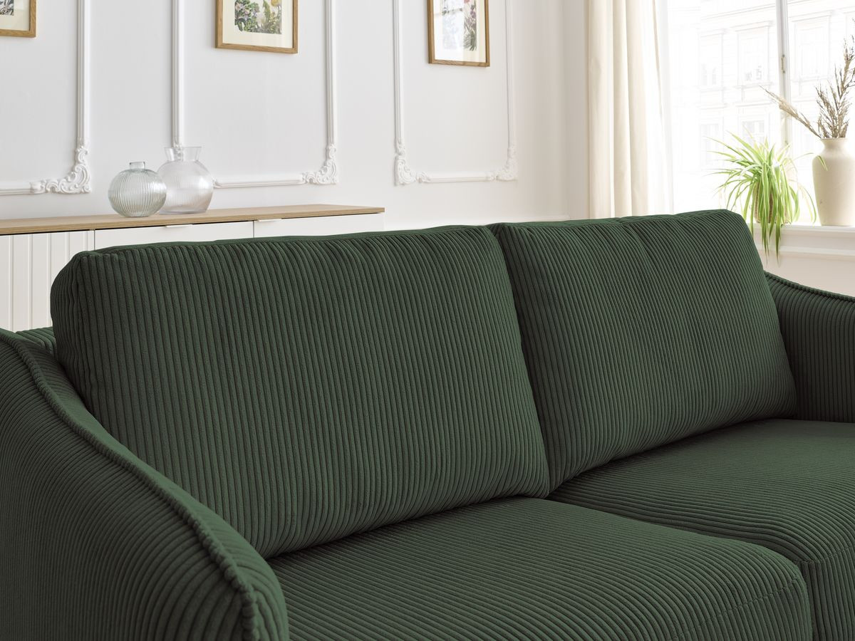 Bobochic Lenny Schlafsofa 3-Sitzer Cordsamt Grün