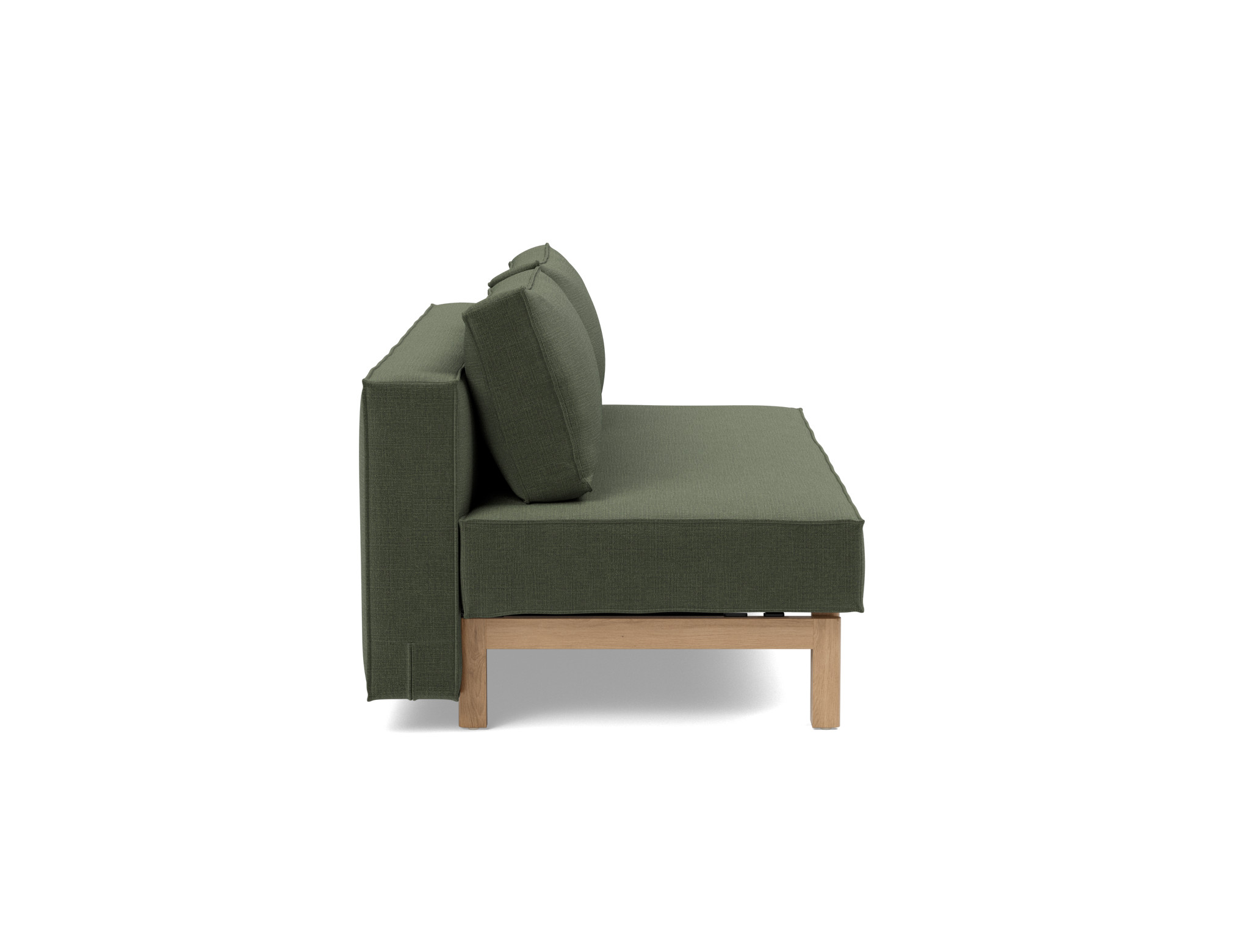 Schlafsofa Sly Chenille Esina 413-Olive-Green Beine Eiche