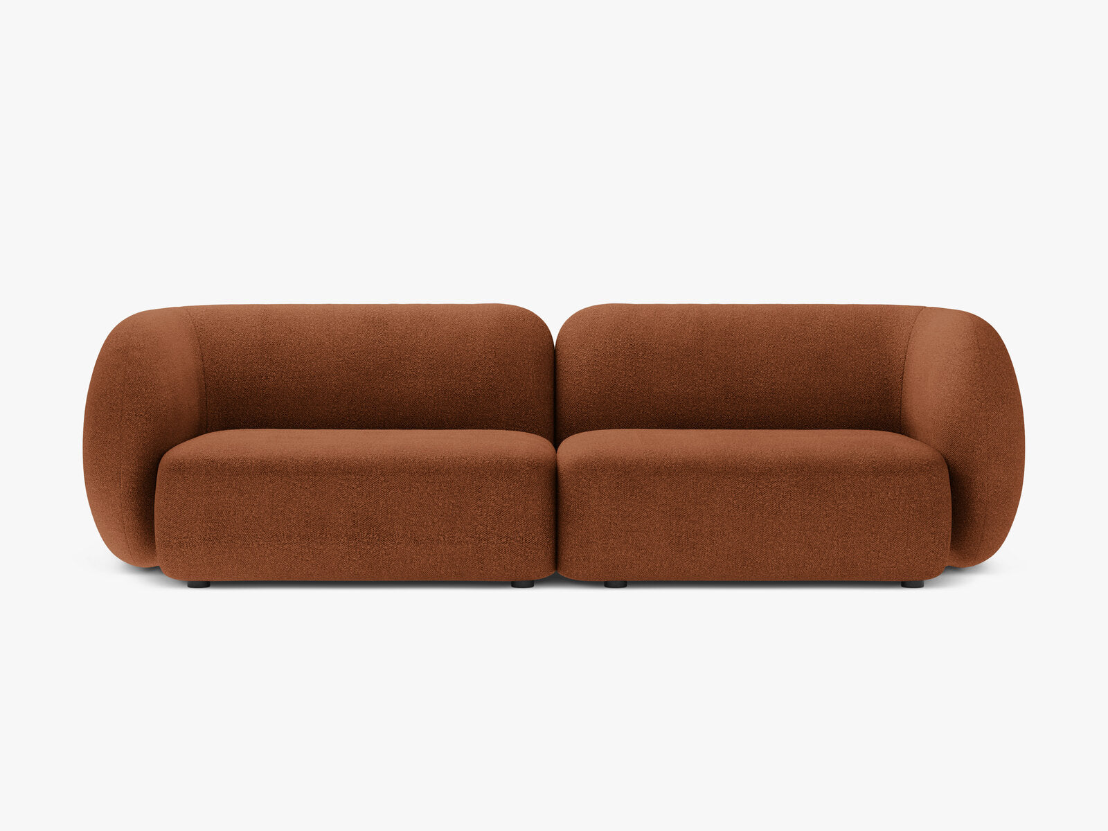 Micadoni Sofa Kate 4-Sitzer Boucle Terrakotta